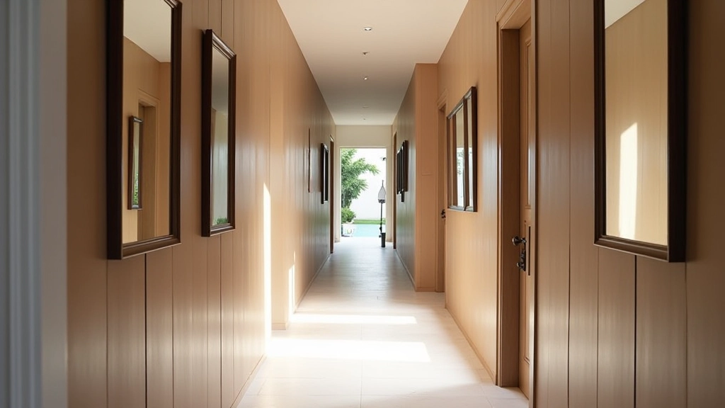 Ingresso moderno italiano con specchi e illuminazione naturale che amplificano lo spazio