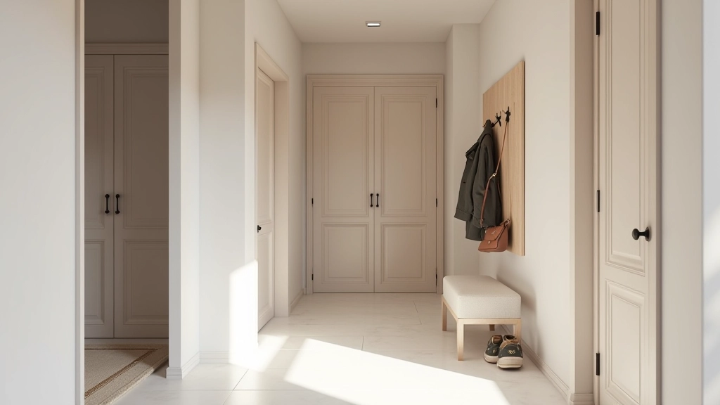 Ingresso moderno italiano con design minimalista e soluzioni salvaspazio